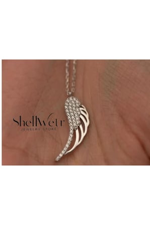 Angel Wing Kolye | 925 Ayar Gümüş | Melek Kanadı | Sevgi & Koruma Simgesi
