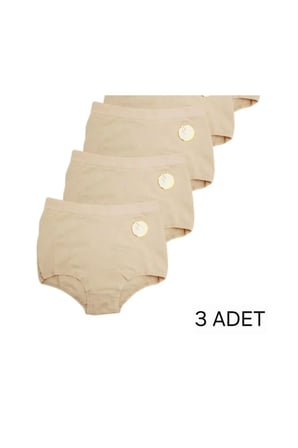 Toparlayıcı Yüksek Bel Beyaz Kadın Külot 3'lü Paket