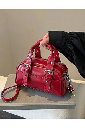 Lüks Silindir Günlük El Ve Omuz Çantası