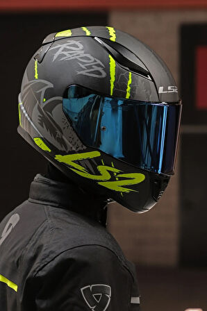 Rapıd 2 Raven Mat Siyah-gri-neon Sarı Kask