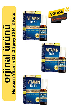 Nutraxin Vitamin D3K2 30 ml 3 Adet