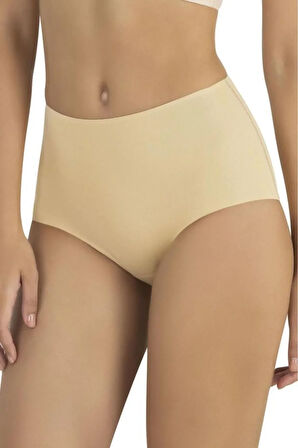 Lazer Kesim Yüksek Bel Bato Slip Külot Korse 2040B