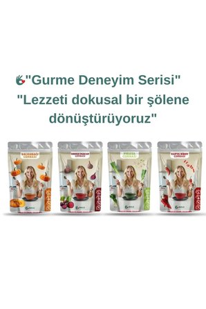 Gurme Serisi Çorba Seti 4 Paket x 60 Gram Pestisit ve Aflatoksin Analizli