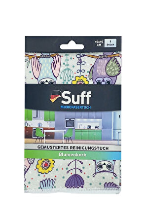 1 Adet - Çiçek Sepeti -10 Desen Mutfak Bezi 40x40 (