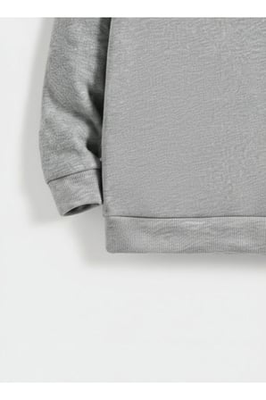 Erkek Çocuk Kapüşonlu Takım ŞUT - GOL Baskılı 3 İplik Şardonlu Sweatshirt - Eşofman Takım