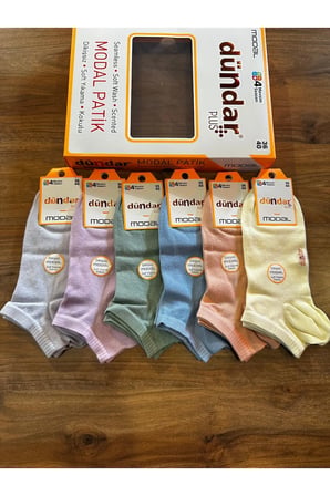 Kadın Modal Dikişsiz Konforlu Yazlık Patik Çorap 6’lı Paket