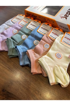 Kadın Modal Dikişsiz Konforlu Yazlık Patik Çorap 6’lı Paket