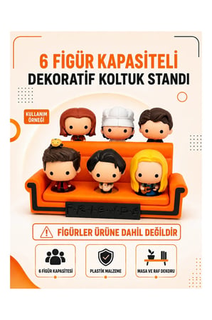 Friends Ikonik Turuncu Koltuk Tasarım Stand - Mc Donalds Friends Karakterleri Oyuncak Figür Standı