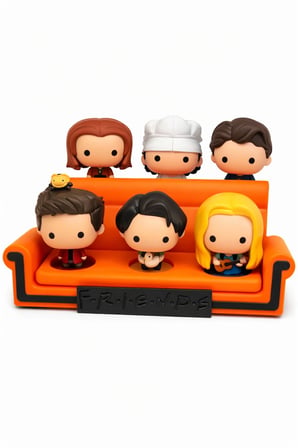 Friends Ikonik Turuncu Koltuk Tasarım Stand - Mc Donalds Friends Karakterleri Oyuncak Figür Standı