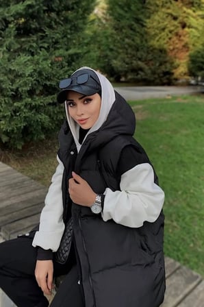 Kadın Oversize Şişme Yelek Mont