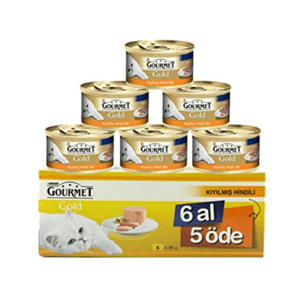 Gourmet Gold Kıyılmış Hindili Kedi Konservesi 85 gr X 12 Adet