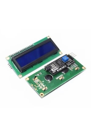 2x16 LCD - LCD1602 Mavi Ekran + IIC/I2C Arayüz Modülü
