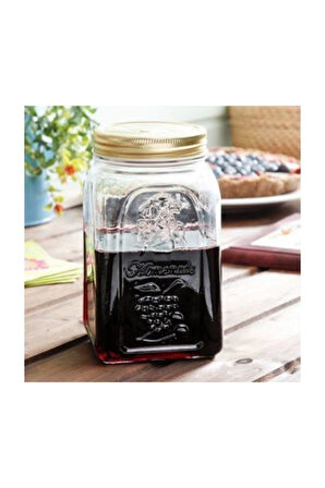 80385 Homemade Metal Kapaklı Kavanoz 1000 Cc - 4 Adet