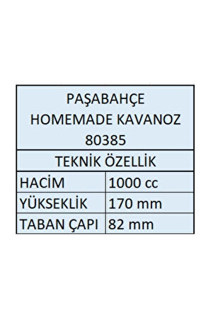80385 Homemade Metal Kapaklı Kavanoz 1000 Cc - 4 Adet