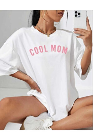 Siyah Houston Baskılı Oversize Kadın T-shirt