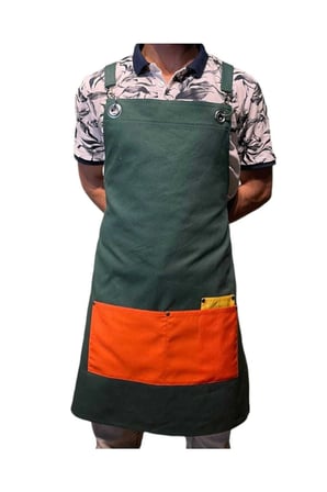 Koyu Yeşil Yeni Sezon Trend Çapraz Askılı Önlük Barista Garson
