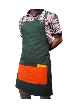 Koyu Yeşil Yeni Sezon Trend Çapraz Askılı Önlük Barista Garson