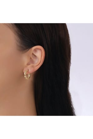 Altın Burgu Halka Küpe - 14K