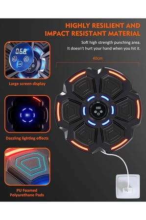 Bluetooth Hoparlör Özellikli Duvar Boks Makinesı 9 Mod Seviye Ayarlı Müzikli Boks Makinesı