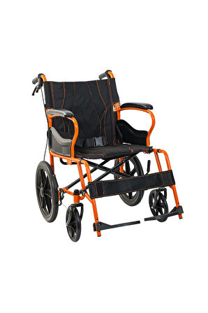 GOLFİ Standart Manuel Transfer Sandalyesi Refakatçi Frenli Hafif Tekerlekli Sandalye