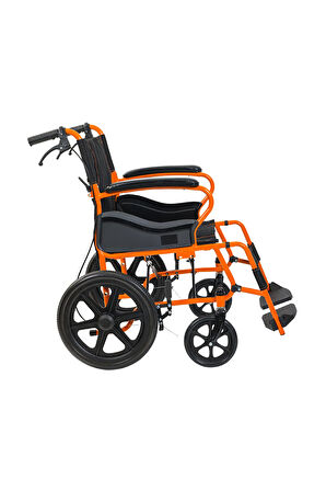 GOLFİ Standart Manuel Transfer Sandalyesi Refakatçi Frenli Hafif Tekerlekli Sandalye