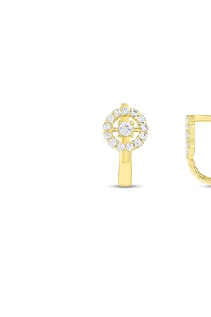 Altın Taşlı Çocuk Küpe - 14K
