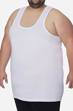 3'lü Büyük Beden Erkek Atlet 1011-%100 Pamuk-3xl-7xl