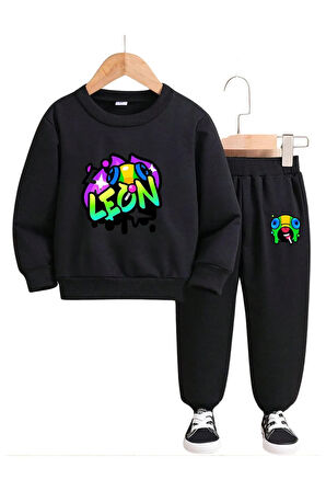 Çocuk Tasarım Brawl Stars Oyun Leon Baskılı Sweatshirt Pamuklu