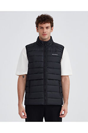 M Outerwear Padded Vest Erkek Siyah Yelek S231241-001