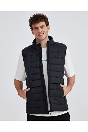 M Outerwear Padded Vest Erkek Siyah Yelek S231241-001