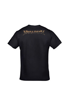 Unisex Siyah Megadeth Rust In Peace Baskılı Tshirt