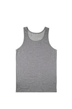 Erkek Gri Askılı Klasik Pamuklu Atlet 12'li Paket