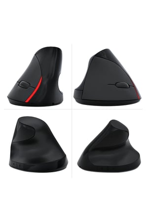Ergonomik Sessiz Kablosuz Mouse – 2.4G Bağlantı | 1600 DPI | Siyah