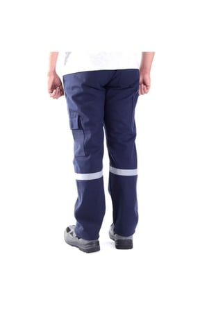 16-12 Gabardin Komando Cepli İs Pantolonu Reflektörlü Lacivert Yazlık