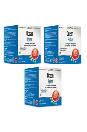 Ocean Pulse Balık Yağı 30 Kapsül 3 Adet