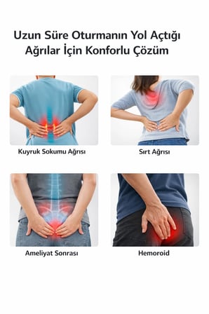 Ortopedik Oturma Simidi Minderi Kuyruk Sokumu Destek Yastığı