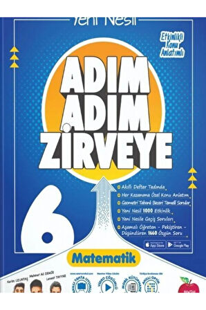 6.sınıf Adım Adım Etkinlikli Konu Anlatımlı Matematik Soru Bankası