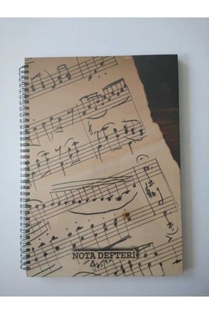 Sert Kapak Spiralli A4 80 Yaprak Müzik Defteri