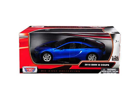 Vardem Koleksiyon 1 / 24 2018 BMW İ8 Couple Mavi Model Metal Araba