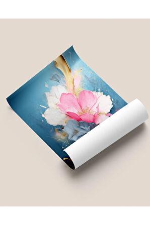 Çerçevesiz Poster Çiçek Modeli