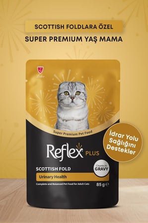 Reflex Plus Scottish Fold Yetişkin Kedi Pouch Mama 85gr x 6 Adet