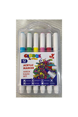 Akrilik Marker Kalem Seti 12 Renk