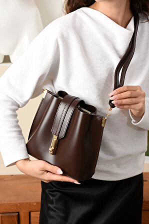 Kadın 3 Bölmeli Elden Tutmalı Omuzdan Asmalı Kaliteli Çanta