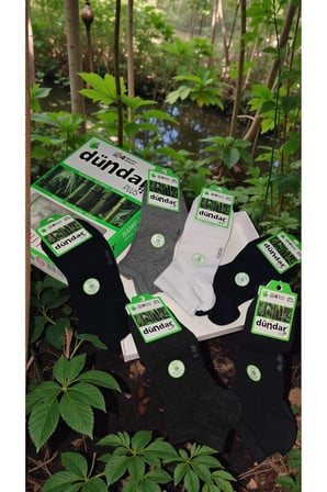 Erkek Bambu Dikişsiz Kokulu Patik Çorap 6'lı