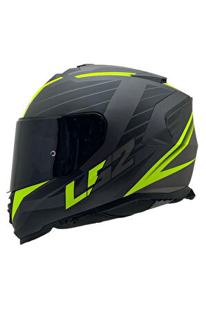 STORM 2 NERVE MAT SİYAH-NEON SARI KASK SİYAH CAM