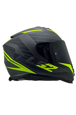 STORM 2 NERVE MAT SİYAH-NEON SARI KASK SİYAH CAM
