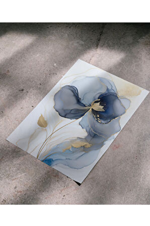 Çerçevesiz Poster Dijital Baskı Soyut Mavi Rüya- 50x70