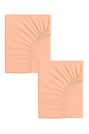 2 Adet Pamuklu ve Lastikli 60 x 120 x 15 cm Penye Bebek Çarşaf