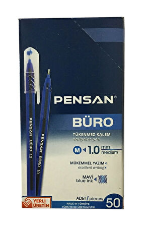 Büro Tükenmez Kalem 1.0mm Mavi (10'lu)
