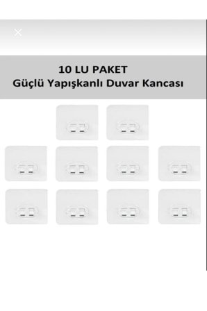 Yedek 10 Adet Yapışkanlı Sticker Kendinden Yapışkanlı Kancalı Yapışkan banyo rafı Su Geçirmez Askı  Adet seçilmemiş